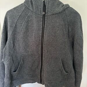 Lululemon Gray Oversized Full Zip Scuba Hoodie